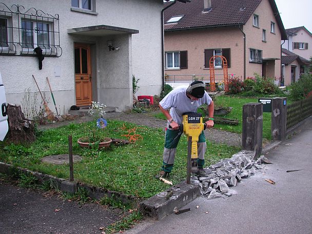 An der Arbeit|Verbundsteine|Kundengärtner Fiore|Neuendorf