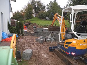 Granitmauer|Kundengärtner Fiore|Neuendorf