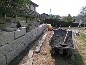 Granitmauer|Kundengärtner Fiore|Neuendorf